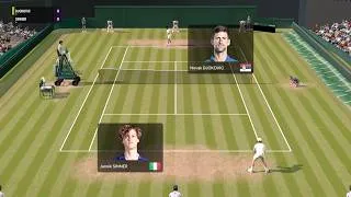 Thumbnail: [Full Ace Tennis] Djokovic vs J Sinner Gameplay | Wimbledon (Video Game)