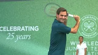 Thumbnail: Roger Federer Joins the Be Legendary Program at Wimbledon