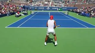 Thumbnail: Rafael Nadal Practice Match Court Level View #nadal