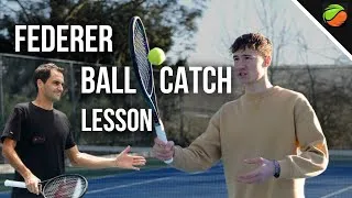 Thumbnail: Learn To Catch a Ball on Your Racket Like Federer (Tennis Trick Shot) #tennis