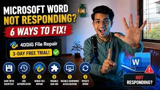 Thumbnail: 5 Ways to Fix Microsoft Word Not Responding | Fix Microsoft Word Not Open Problem Windows 10/11