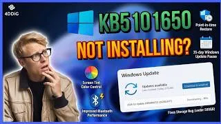 Thumbnail: Windows 11 KB5101650 Won’t Install? 4 Proven Fixes + What’s New