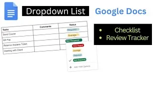 Thumbnail: How to make Dropdown List, Checklist in Google Docs || Review tracker in Google Docs