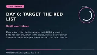 Thumbnail: How to Study Smarter With Active Recall: A Practical 7-Day System