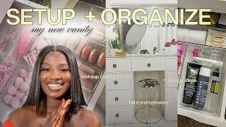 Thumbnail: ☆DECLUTTERING☆ MAKEUP VANITY MAKEOVER + FULL TOUR! *satisfying reorganizing my NEW Vanity* 2025