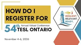 Thumbnail: How to Register for TESL Ontario's 2026 Virtual Conference