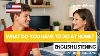 Thumbnail: What do you have to do at home? – A2 English Listening Test