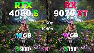 Thumbnail: RX 9070 XT vs RTX 4080 SUPER - Test in 10 Games with New Drivers 2026 | 1440p & 4K