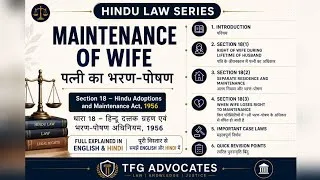 Thumbnail: L-40 Maintenance of Wife under Section 18 HAMA 1956 | Wife’s Right to Maintenance Explained