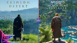 Thumbnail: Assassin's Creed Black Flag Resynced vs Crimson Desert | Graphics, Physics & Details Comparison