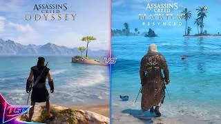 Thumbnail: Black Flag Resynced vs Assassin's Creed Odyssey | Graphics, Physics & Details Comparison