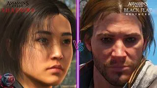 Thumbnail: Black Flag Resynced vs Assassin's Creed Shadows | Graphics, Physics & Details Comparison