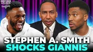 Thumbnail: SURPRISE: ESPN's Stephen A. Smith SHOCKED NBA SUPERSTAR Giannis Antetokounmpo LIVE on-stage!