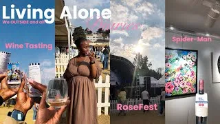 Thumbnail: We OUTSIDE and stuff 🌷 RoseFest 🌹 Wine Tasting 🥂 Living Alone Diaries 