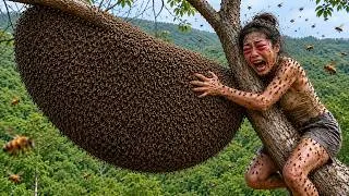 Thumbnail: Traditional Honey Hunting – Attacked by Two Beehives in the World’s Most Dangerous Job
