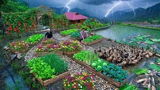 Thumbnail: Self-Sufficient Farm Built in Record Time | Fresh Harvest to Mountain Market & Giant Fish Pond