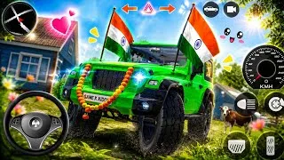 Thumbnail: 🇮🇳 Indian Flag Green Thar Driving Challenge 🚙 Village Offroad Gameplay | Car Driving Game