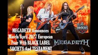 Thumbnail: MEGADETH Announces March/April 2027 European Tour With BLACK LABEL SOCIETY And TESTAMENT