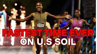 Thumbnail: Faith Kipyegon Dominates the Athlos NYC Mile with a Blazing 4:17.78 Finish!