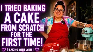 Thumbnail:   I Tried Baking a Cake From Scratch for the First Time! 🍰 | Baking with Lynn