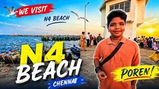 Thumbnail: N4 Beach Poren 🌅 | Chennai Sunset Vlog With Subscribers | Thawfeeq Times