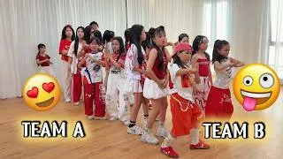 Thumbnail: WHICH TEAM KNOWS THE MOST SONG BEHIND THE SCENES | Baby Warriors x Thầy Huy Kid Dance Trend TikTok
