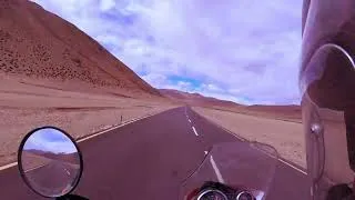 Thumbnail: Soothing bike ride at an altitude of 16000 feet across More Plains during Ladakh road trip.