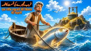 Thumbnail: Ghareeb Macheray ki Qismat Kesay Badli? | Samandar ka Raaz | Urdu Hindi Moral Story