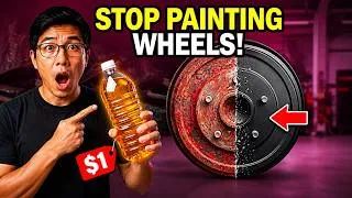 Thumbnail: Stop Painting Rusty Wheels. This $1 Liquid Dissolves Brake Rust Instantly