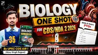 Thumbnail: Complete Biology In One Class || With Every PYQ of NDA/CDS/CAPF of 8 Years || By CDS AIR 1 #cdsair