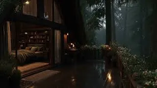 Thumbnail: Forest Cabin Rain Ambience 🌲 | Gentle Rain Sounds for Deep Sleep