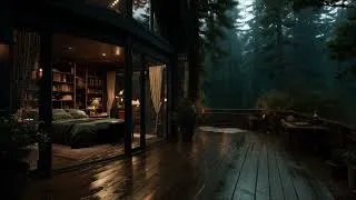 Thumbnail: Cozy Forest Cabin in the Rain 🌧️ | Gentle Rain Sounds for Sleep & Relaxation