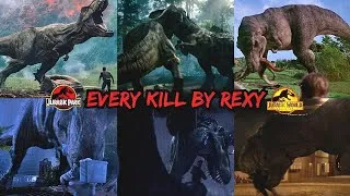Thumbnail: Every Canon Kill by Tyrannosaurus Rexy in the Jurassic Franchise! Jurassic Park to Jurassic World