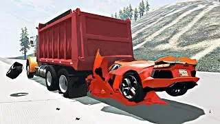 Thumbnail: BeamNG Drive - Highway SuperCars Crash Lamborghini Aventador