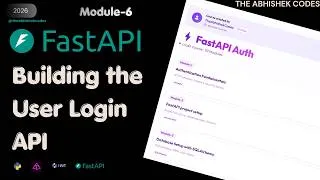 Thumbnail: Build Login API with FastAPI | Login Flow, Authentication & JWT Ready | #Module 6 | TAC