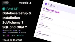 Thumbnail: #Module-3 | FastAPI Authentication Series  | Database, ORM & SQLAlchemy Complete Guide 🚀