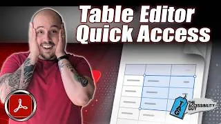 Thumbnail: How to quickly access the table editor | Adobe Acrobat Pro DC