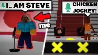 Thumbnail: I Played "Steve's Lava Chicken" as Steve from A Minecraft Movie in a Roblox Talent Show