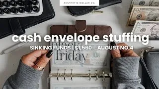 Thumbnail: Cash Envelope Stuffing ✨💵☕️ $1,560 | August No.4