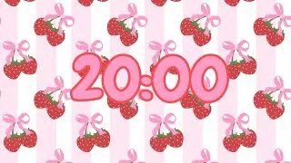 Thumbnail: 20 Minute Study Timer ⏱️🍓|Strawberry Coquette Themed