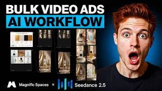 Thumbnail: How to Create Product Video Ads in Bulk! (Seedance 2.5 + Magnific Spaces Workflow)
