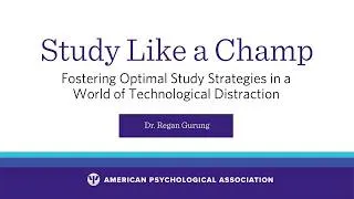 Thumbnail: Study Like a Champ: Teaching Strategies for Today's First-Year Students | Webinar Recap