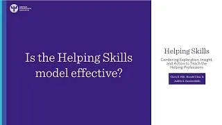 Thumbnail: Is the Helping Skills model effective? | Helping Skills Webinar Highlight