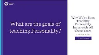 Thumbnail: What are the goals of teaching personality psychology? | Elements of Personality Webinar Highlight
