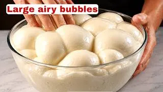 Thumbnail: Just Flour, Water & Time! Bread Rises Like a Balloon! No Kneading - Airy Bread.