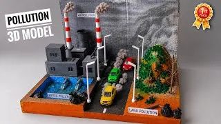 Thumbnail: DIY 3D Pollution Model for School Project | Easy Environmental Science Model & Exhibition Idea