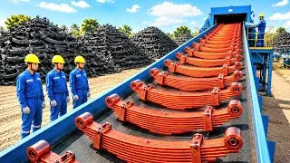 Thumbnail: Top 5 INSANE Truck Leaf Spring Manufacturing & Recycling Factory Process | How it's Made
