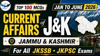 Thumbnail: Jammu & Kashmir Current Affairs - Maha Marathon🔥 | Jan to June 2026 @TheAspirants01  