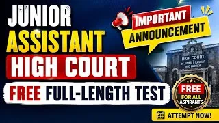 Thumbnail: Important Announcement - Junior Assistant High Court Aspirants 🔥 @TheAspirants01 