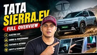 Thumbnail: Tata Sierra EV Full Overview 😍 Features, Interior & Everything! | 665kms range #tatasierraev 